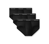 Tommy John Men's Comfort Micro Brief Underwear - 3-Pack, Brushed Microfiber for Comfort, 4-Way Stretch & Stay-Put Waistband, Black (3-pack), M