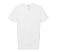 Tommy John Men's High V Neck Undershirt, Second Skin Fabric, Slim Fit T-Shirt with Stay Tuck Design, White, Medium