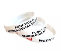 Tommy K Products 2x FUNCTIONAL NEUROLOGICAL DISORDER FND Seizure Non Epileptic Epilepsy Wristband First Aid Emergency Medical Alert Silicone Bracelet (Small (180mm))