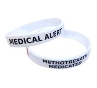 Tommy K Products 2x METHOTREXATE medicated Wristband MEDICAL AWARENESS ALERT BRACELET