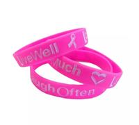 Tommy K Products 3x LIVE LOVE LAUGH Live Well Love Much Laugh Often Breast Cancer Survivor Warrior Wristband Ribbon PINK Charity Awareness Support Bracelet