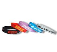 Tommy K Products 5x APIXABAN Medicated Medical Awareness Anticoagulant Alert Emergency First Aid Wristband Silicone Bracelet
