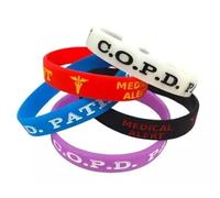 Tommy K Products 5x COPD chronic obstructive pulmonary disease Wristband MEDICAL ALERT BRACELET