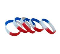 Tommy K Products 5x End Terrorism Awareness Wristbands Peace No War and Anti-Terrorism Activism Silicone Bracelets (Regular (202mm))