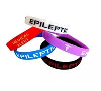 Tommy K Products 5x EPILEPTIC Medical ALERT Wristband Epilepsy Sufferer First Aid Emergency Glow in the Dark Silicone BRACELET