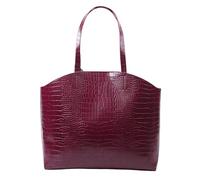 Tommy & Kate BRIELLE Crocodile Pattern Shoulder Bag with Detachable Pouch Bag, Stylish and Large Capacity Tote Bag for Women, PU Leather Satchel Handbag (Deep Red)