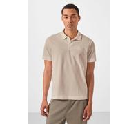 Tommy Life Men's Cotton Elastane Polo T-Shirt in Beige | Size: Small Tommy Life Beige S
