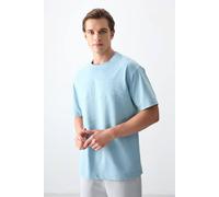 Tommy Life Men's Oversized Crew Neck T-Shirt in Baby Blue | Size: Large Tommy Life Baby Blue L