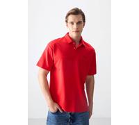 Tommy Life Men's Oversized Polo Collar T-Shirt in Red | Size: Medium Tommy Life Red M