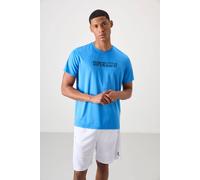 Tommy Life Men's Printed Crew Neck Short-Sleeve T-Shirt in Bright Blue | Size: Large Tommy Life Bright Blue L
