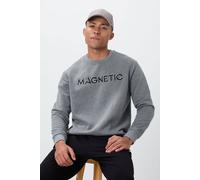 Tommy Life Men's Printed Crew Neck Sweatshirt in Mid Grey | Size: Small Tommy Life Mid Grey S