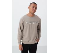 Tommy Life Mens Printed Crew Neck Sweatshirt - Stone - Size Medium
