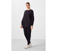 Tommy Life Women's Oversized Fleece Sweatshirt & Pants Set in Black | Size: Small Tommy Life Black S