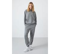 Tommy Life Womens Oversized Hooded Sweatshirt And Pants Set - Grey - Size X-Large