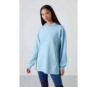 Tommy Life Women's Oversized Printed Hooded Sweatshirt in Baby Blue | Size: Large Tommy Life Baby Blue L