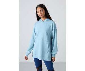 Tommy Life Women's Oversized Printed Hooded Sweatshirt in Baby Blue | Size: Large Tommy Life Baby Blue L