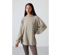 Tommy Life Women's Oversized Printed Hooded Sweatshirt in Beige | Size: Small Tommy Life Beige S
