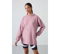 Tommy Life Women's Oversized Printed Hooded Sweatshirt in Mauve | Size: Large Tommy Life Mauve L