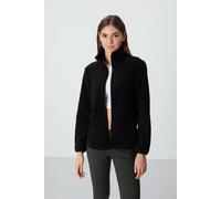 Tommy Life Women's Plush Zip-Front Sweatshirt in Black | Size: Large Tommy Life Black L
