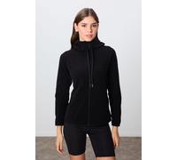 Tommy Life Womens Plush Zip-up Hooded Sweatshirt - Black - Size Medium