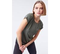 Tommy Life Women's Short-Sleeve Crew Neck T-Shirt in Khaki | Size: Small Tommy Life Khaki S