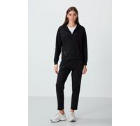 Tommy Life Womens Women’s Hooded Zip Sweatshirt And Pants Set - Black - Size X-Large