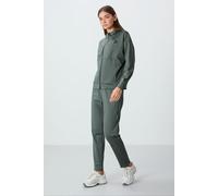 Tommy Life Womens Women’s Hooded Zip Sweatshirt And Pants Set - Khaki - Size Large