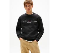 Tommy Hilfiger Men’s Tommy Logo Sweatshirt without Hood, Black (Black), XXL