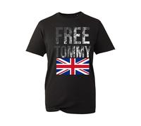 Tommy Robinson Surrender Shirt,Free Speech UK Justice Protest' Men's T-Shirt Unisex Kids Adult top(Black, 2XL)