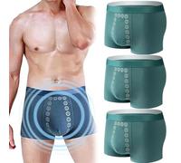 TOMNAD Men's Energetic Massage Magnetic Therapy Underwear Magnetic Therapy Energetic Men Pants (3Pcs-D,L)