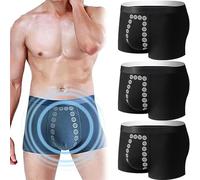 TOMNAD Men's Energetic Massage Magnetic Therapy Underwear Magnetic Therapy Energetic Men Pants (3Pcs-G,XL)