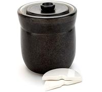 TOMO Fermentation Crock with Weights 3L - Ceramic Fermenting Kit - Water Seal Fermentation Jar Sauerkraut Fermenter - 3 Liter (1 Gallon)