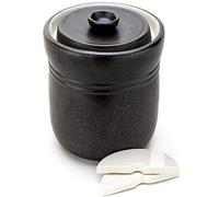 TOMO Fermentation Crock with Weights - Ceramic Sauerkraut Pickling Crock - Stoneware Kombucha Brewing (7L)