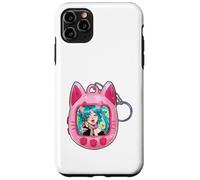 Tomonyachi Cat Girl Y2K Anime Neko Pink Tamagotchi Vapour Case for iPhone 11 Pro Max