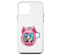 Tomonyachi Cat Girl Y2K Anime Neko Pink Tamagotchi Vapour Case for iPhone 12 mini