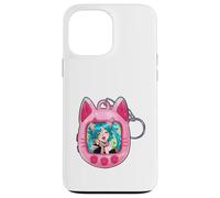 Tomonyachi Cat Girl Y2K Anime Neko Pink Tamagotchi Vapour Case for iPhone 13 Pro Max