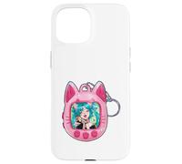 Tomonyachi Cat Girl Y2K Anime Neko Pink Tamagotchi Vapour Case for iPhone 15