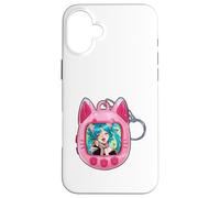 Tomonyachi Cat Girl Y2K Anime Neko Pink Tamagotchi Vapour Case for iPhone 16 Plus