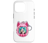 Tomonyachi Cat Girl Y2K Anime Neko Pink Tamagotchi Vapour Case for iPhone 16 Pro