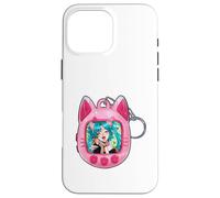 Tomonyachi Cat Girl Y2K Anime Neko Pink Tamagotchi Vapour Case for iPhone 16 Pro Max