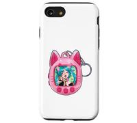 Tomonyachi Cat Girl Y2K Anime Neko Pink Tamagotchi Vapour Case for iPhone SE (2020) / 7 / 8