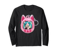 Tomonyachi Cat Girl Y2K Anime Neko Pink Tamagotchi Vapour Long Sleeve T-Shirt