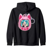 Tomonyachi Cat Girl Y2K Anime Neko Pink Tamagotchi Vapour Zip Hoodie