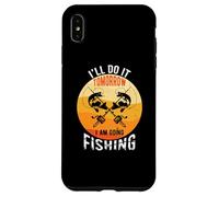Tomorrow I'm Going Fishing Enthusiast Angler Humor Funny Case for iPhone XS Max