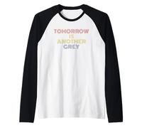 Tomorrow is Another Grey Pun UFO Fan Retro Raglan Baseball Tee