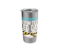 Tomorrow is Definitely Leg Day Heavy Squat Rack Powerlifter Stainless Steel Insulated Tumbler