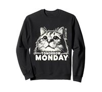 Tomorrow Is Monday Funny Lazy Cat Tee Men, Women, Youth Sweatshirt