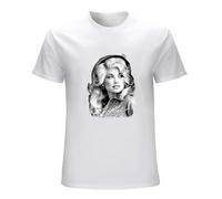 Tomorrow is More Exciting Dolly -Parton Signature Black Unisex Cotton Shirt Vintage Gift for Men White L