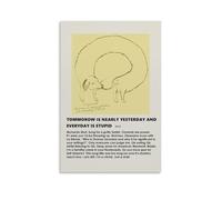 Tomorrow Is Nearly Yesterday And Everyday Is Stupid-CrywankModern Wall Art Poster Textured Canvas Print for Living Room A Striking Centerpiece for Your Home Office DecorUnframe-style24x36inch(60x90cm)