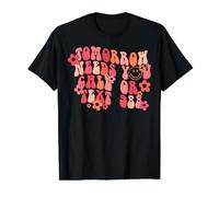 Tomorrow Needs You Call or Text 988 Retro Quote Design Value Graphic T-Shirt, Men, Black, S